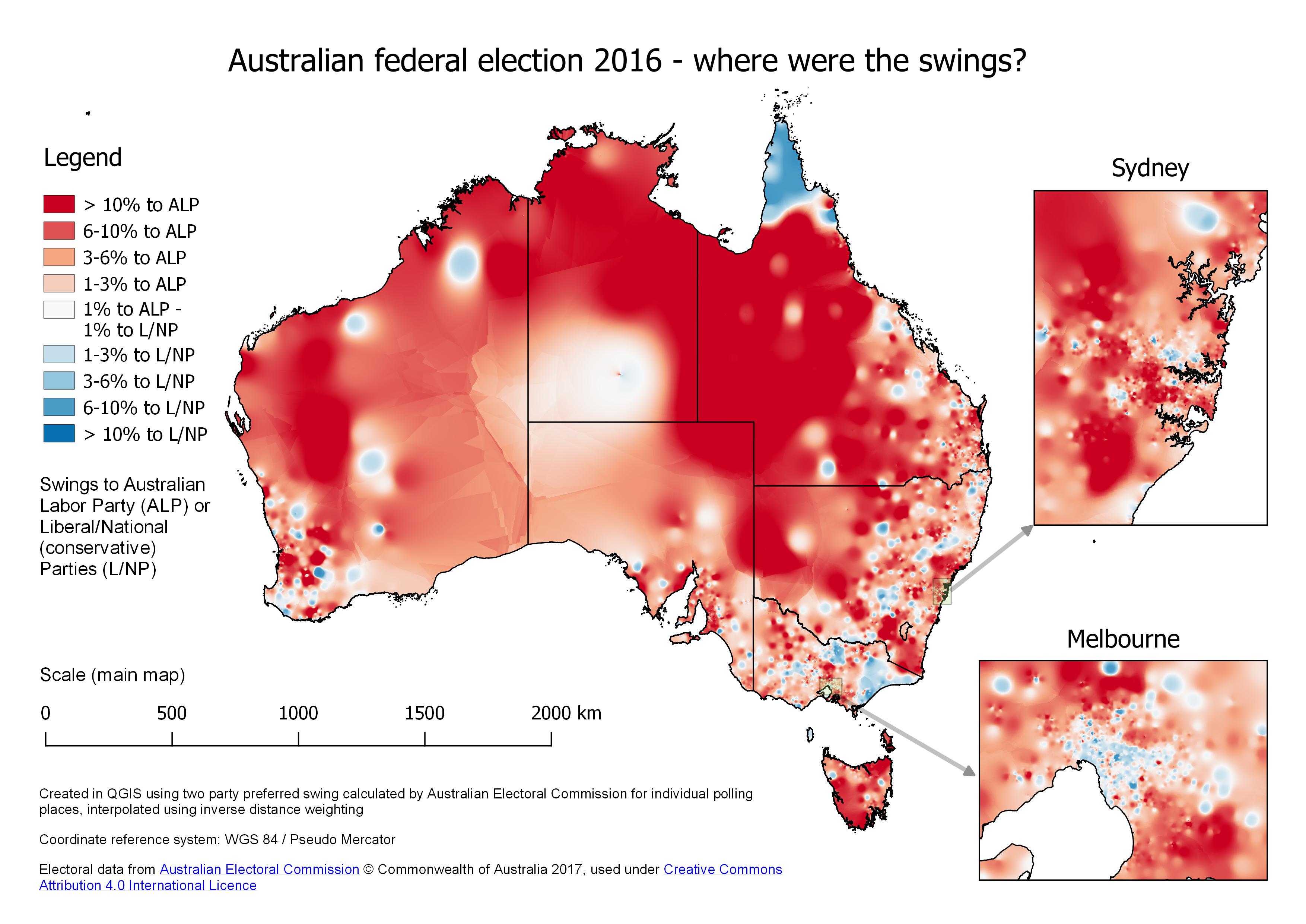 subtraktion Studerende kolbøtte Swings in the Australian 2016 federal election – Steve Pemberton